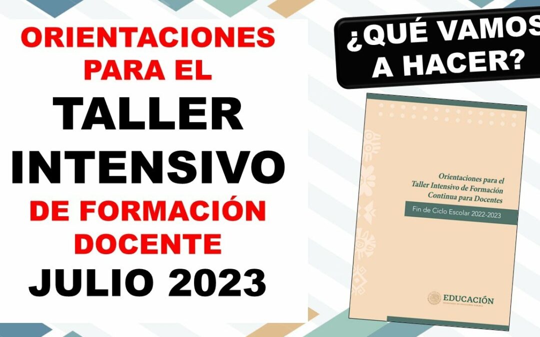 TALLER INTENSIVO DE FORMACIÓN CONTINUA